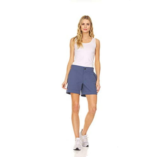 Sun Protection Multi Pocket Mid-Rise Shorts 5 Inseam Swiss Alps Womens UPF 30 Sun Protection Multi Pocket Mid-Rise Shorts 5 Inseam Swiss Alps Womens UPF 30